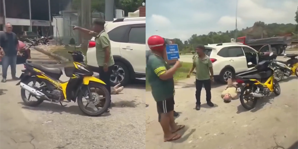 Sampai Hentak Kepala Dengan Helmet? Video Tular Ini Cetus Kemarahan Ramai